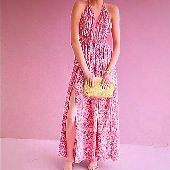 J. Crew | Dresses | J Crew Pink Halter Sundress Maxi Size Small | Poshmark